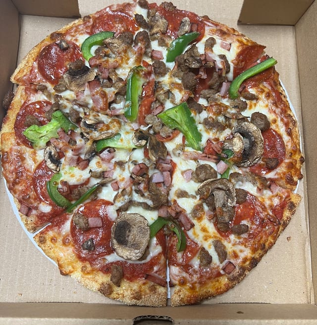 The Works Pizza.