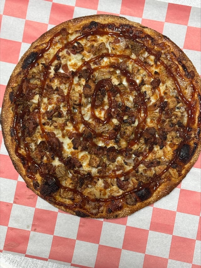 BBQ Chicken Pizza.